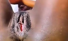 Black Slut Milks Her Cute Tits